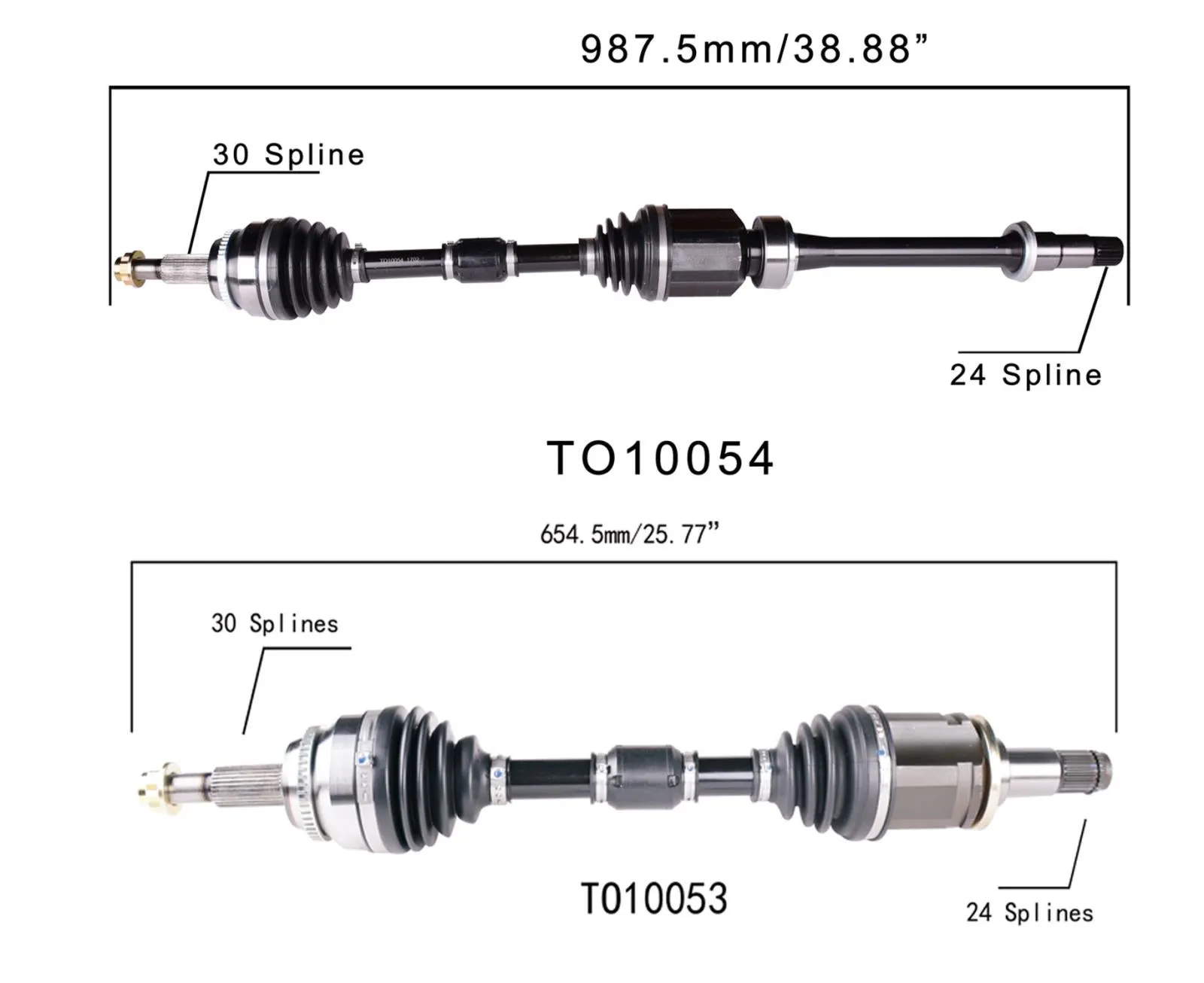 Front Left & Right CV Axle Shaft Fits Toyota Camry HYBRID 2.5L 12-17