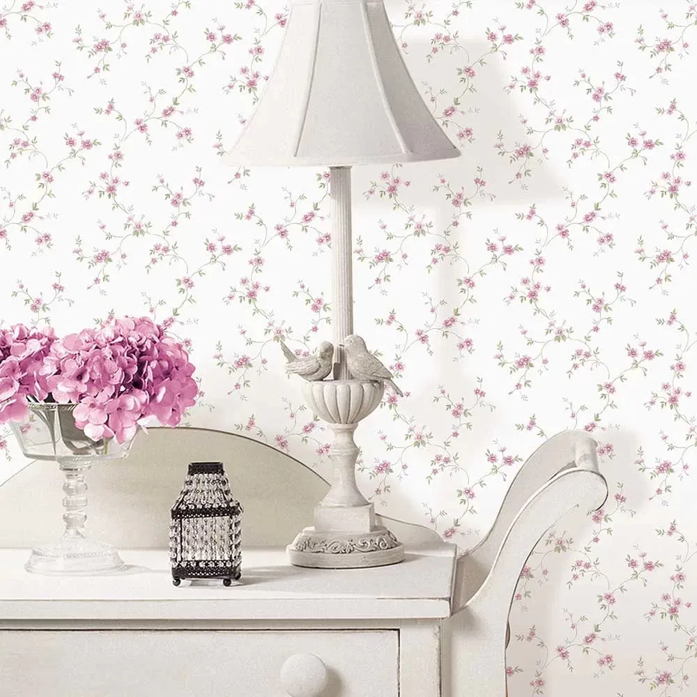 Galerie Floral Trail Wallpaper Pink PF38148