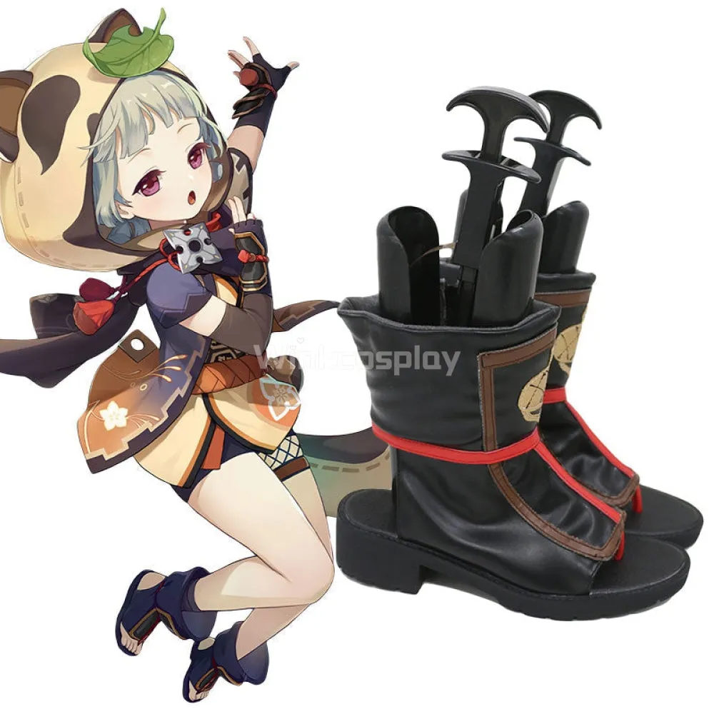 Genshin Impact Sayu Black Cosplay Shoes