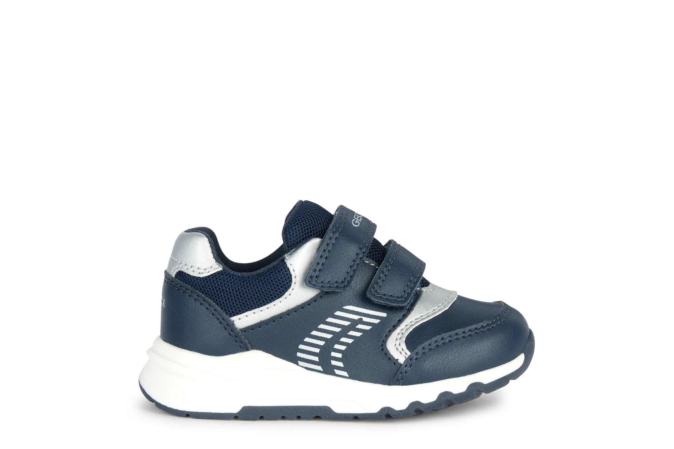 Geox Pyrip Boys Navy Silver Trainer