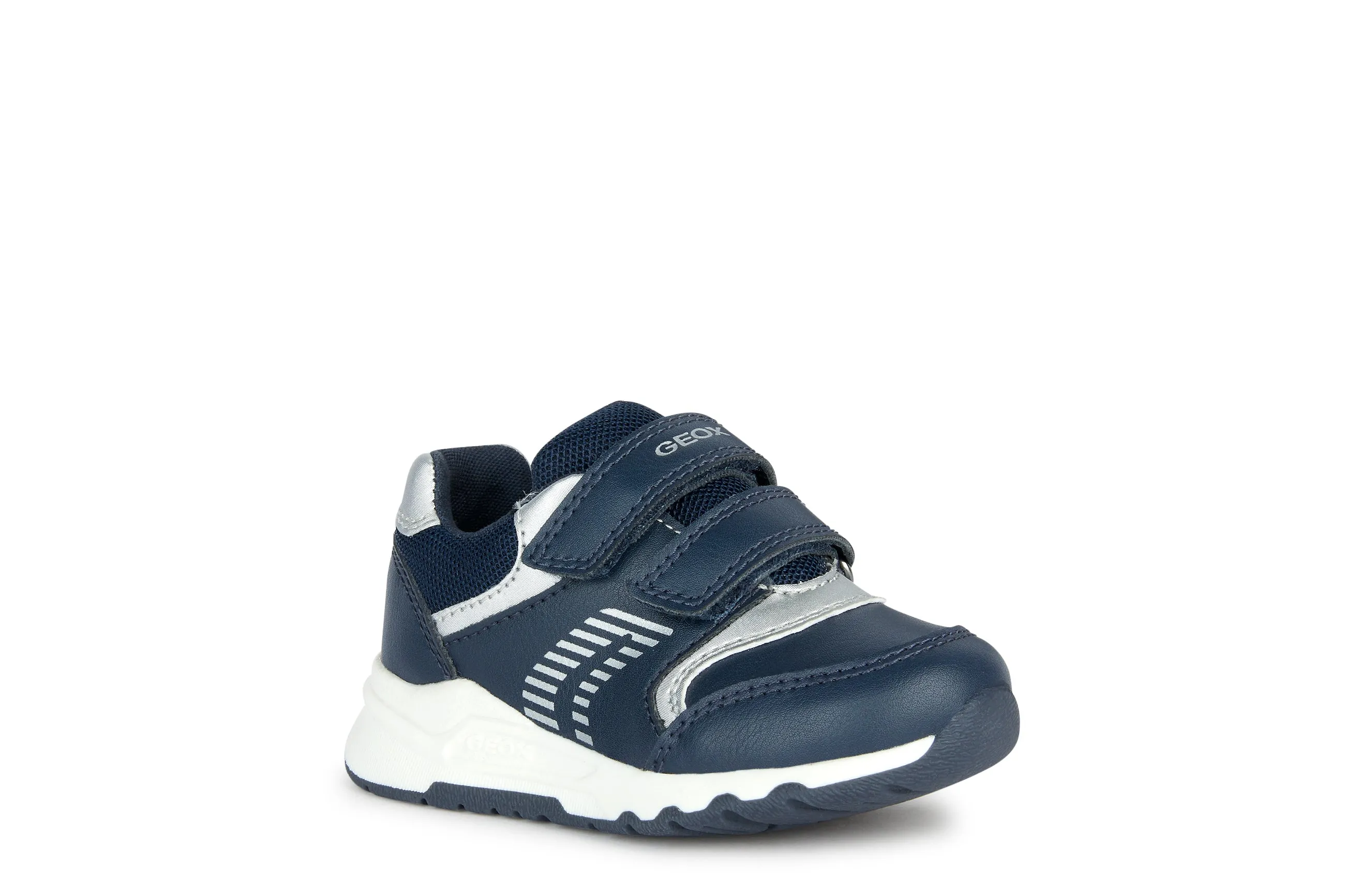 Geox Pyrip Boys Navy Silver Trainer