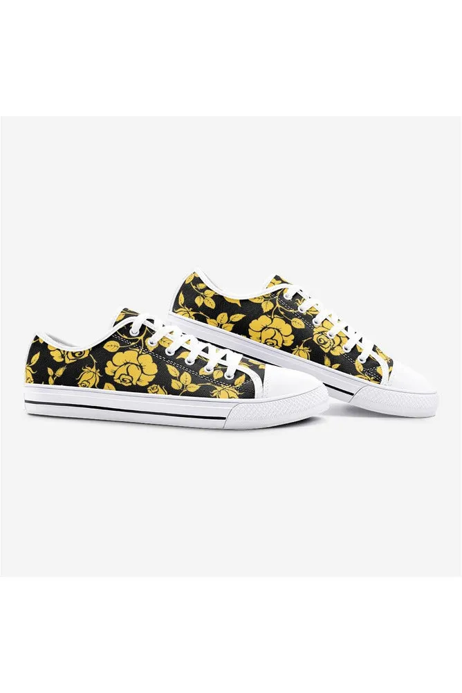 Gold Rose Unisex Low Top Canvas Shoes