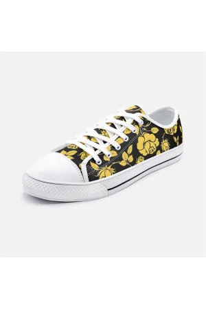 Gold Rose Unisex Low Top Canvas Shoes