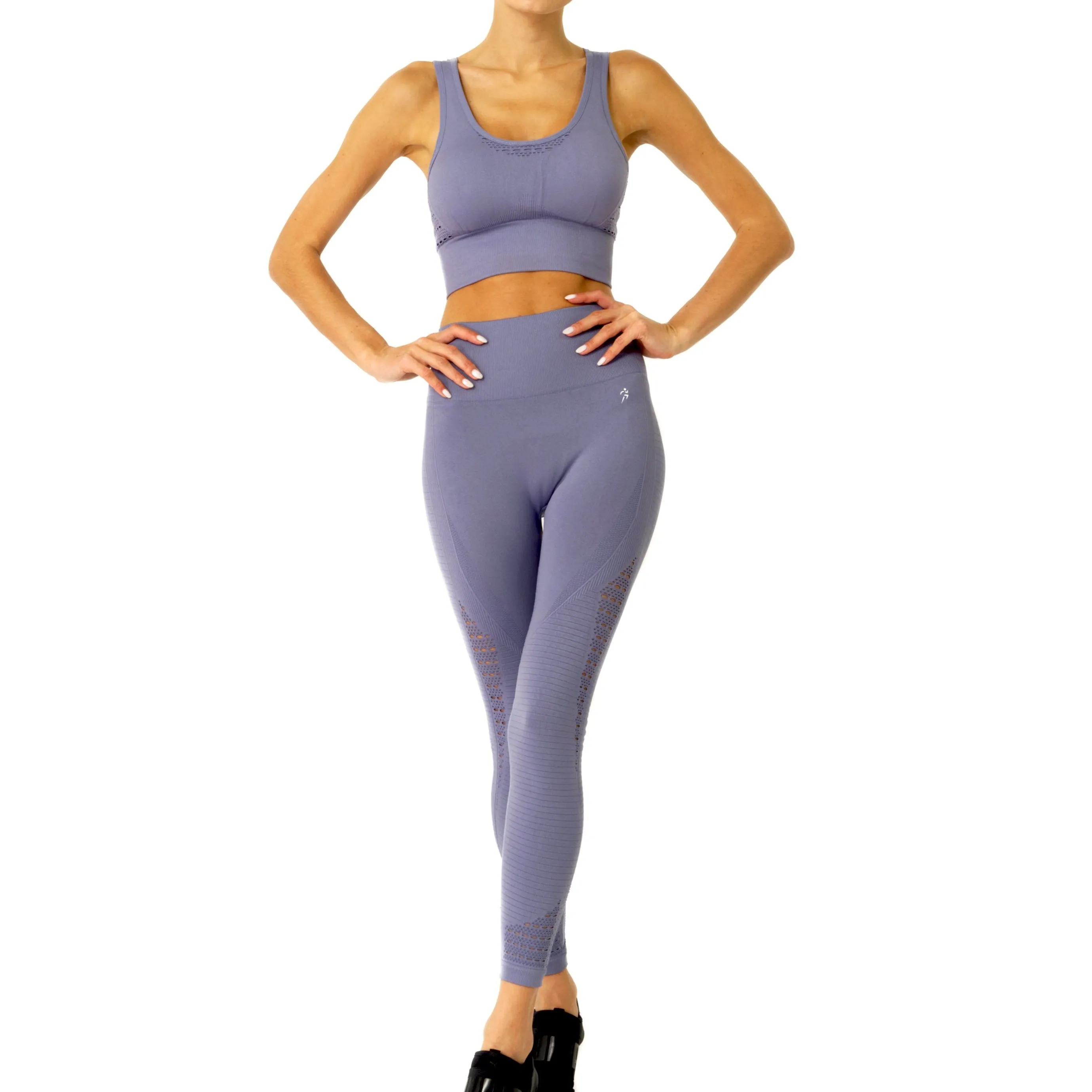 Grey Purple Mesh Seamless Set