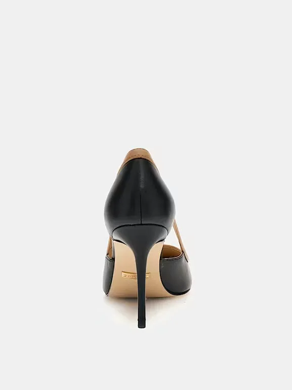 Guess Ricky Court Heel - Black/Camel