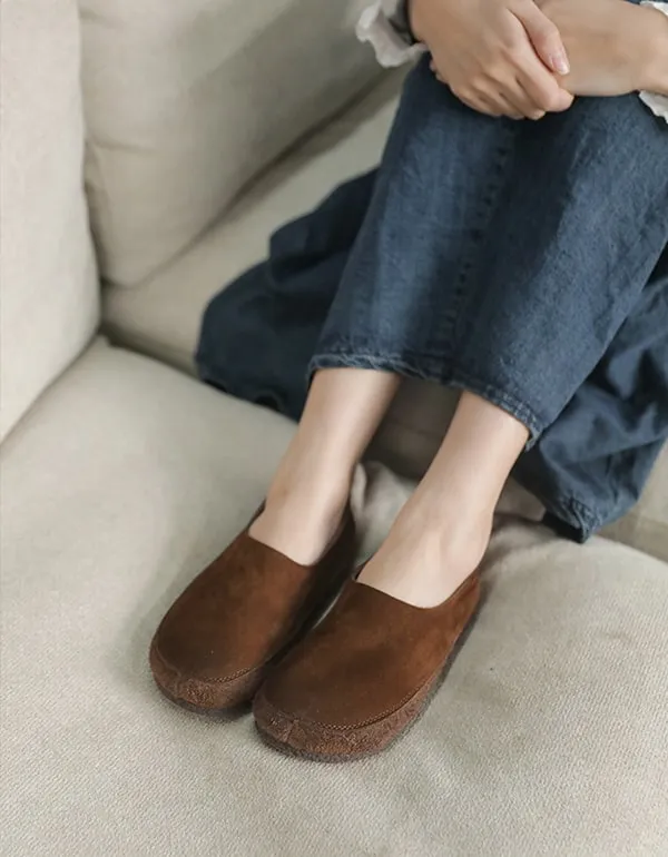 Handmade Comfortable Leather Retro Flat Shoes