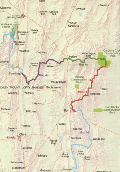 Heysen Trail Map 4: Burra to Spalding