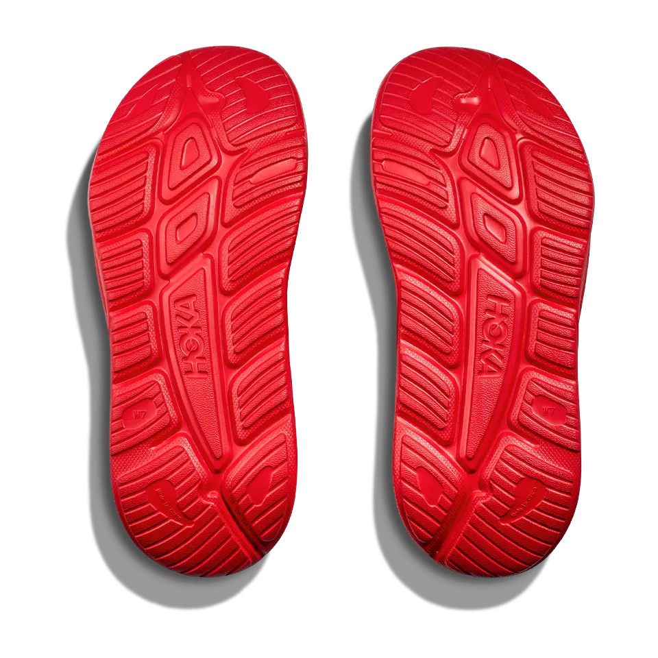 HOKA All Gender Ora Athletic Slide Vermillion/White