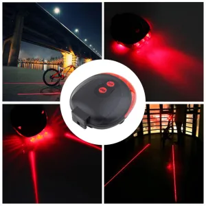 Hot 5 LED 2 Laser Bike light 7 Flash Mode Cycling Safety Bicycle Rear Lamp waterproof Laser Tail Warning Lamp Flashing