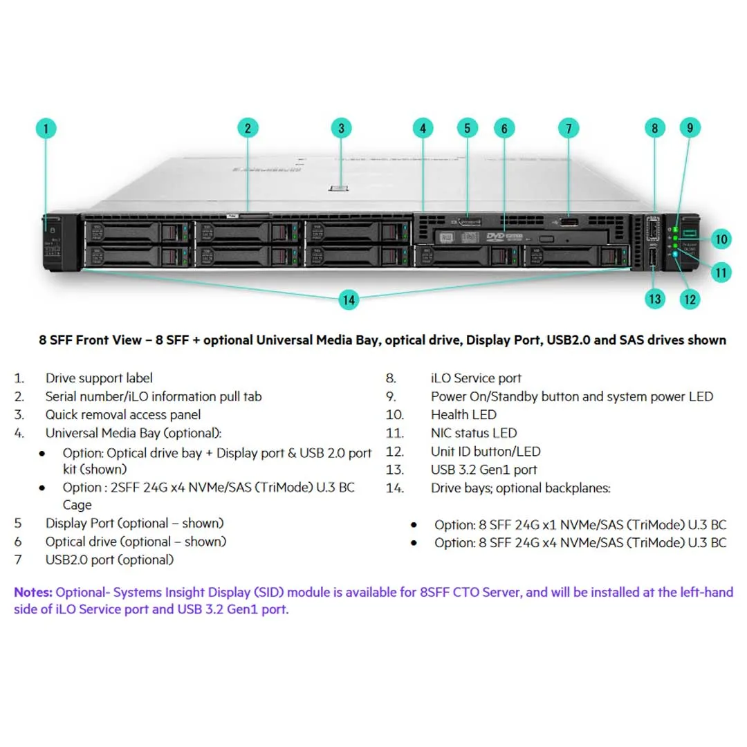 HPE ProLiant DL360 Gen11 20 EDSFF CTO Rack Server