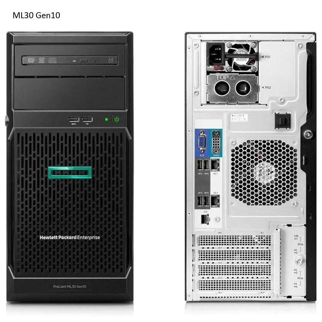 HPE ProLiant ML30 Gen10 Performance Model Server E-2224 3.4GHz 4-core 1P 16GB-U S100i 8SFF 1x500W RPS | P16930-S01