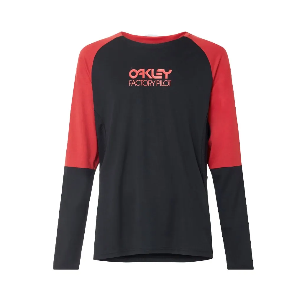 Jersey Oakley Switchback Trail LS - Blackout/Red