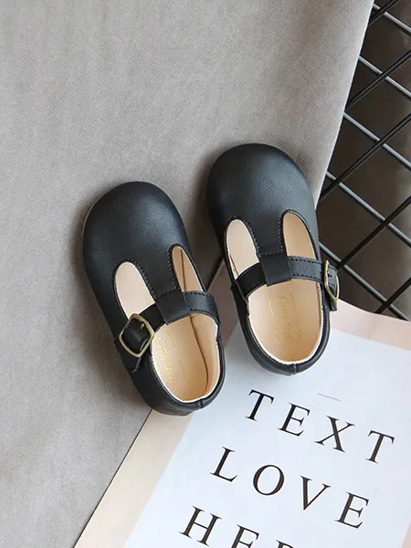 Just Adorable T Strap Buckle Flats by Liv and Mia