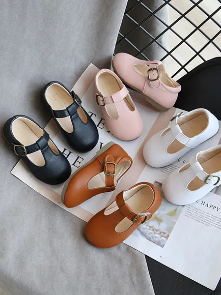 Just Adorable T Strap Buckle Flats by Liv and Mia