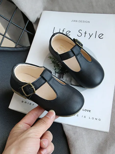 Just Adorable T Strap Buckle Flats by Liv and Mia