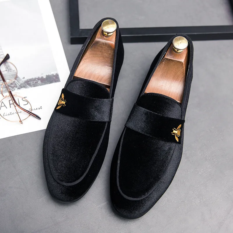 Large British college style small leather shoes trend all kinds of students' casual shoes Korean bean shoes small bee shoes