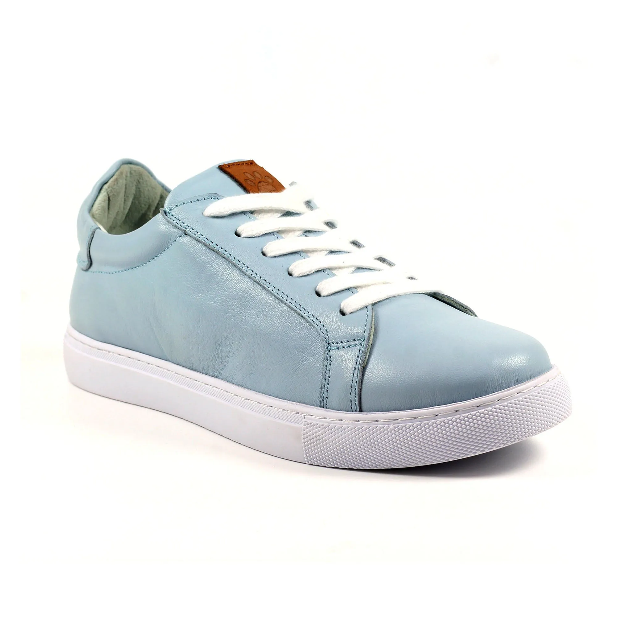 Lazy Dogs DLD003 Piper Ladies Light Blue Leather Lace Up Shoes