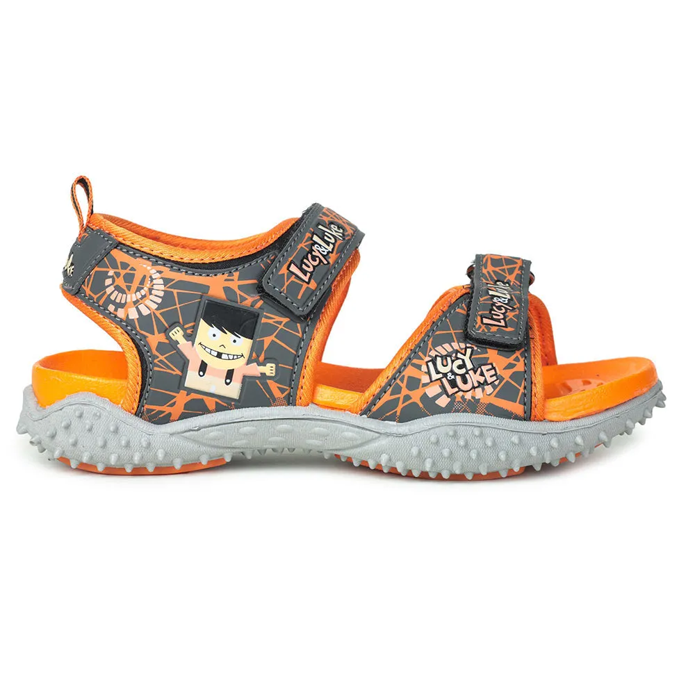 Lucy & Luke (Orange) Casual Sandal For Kids RICO-18 By Liberty