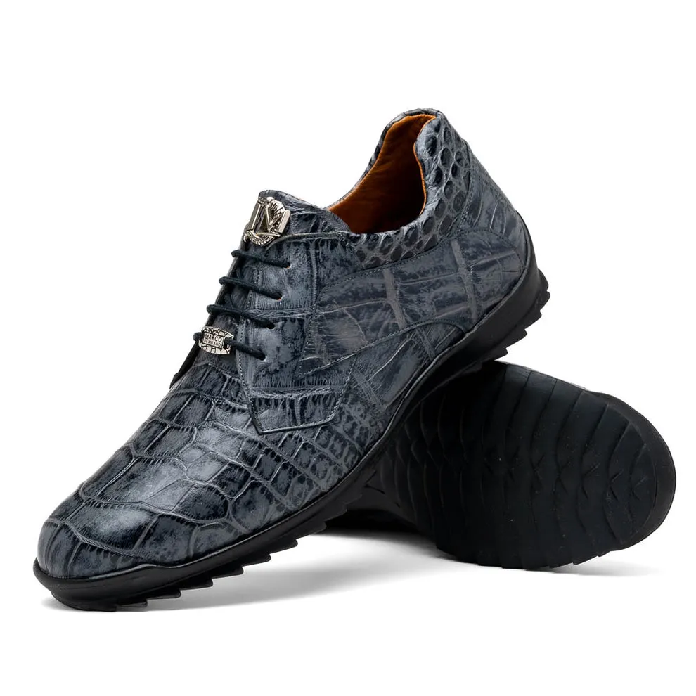 Marco Di Milano Vulcan Men's Shoes Exotic Alligator Derby Sneakers (MDM1195)