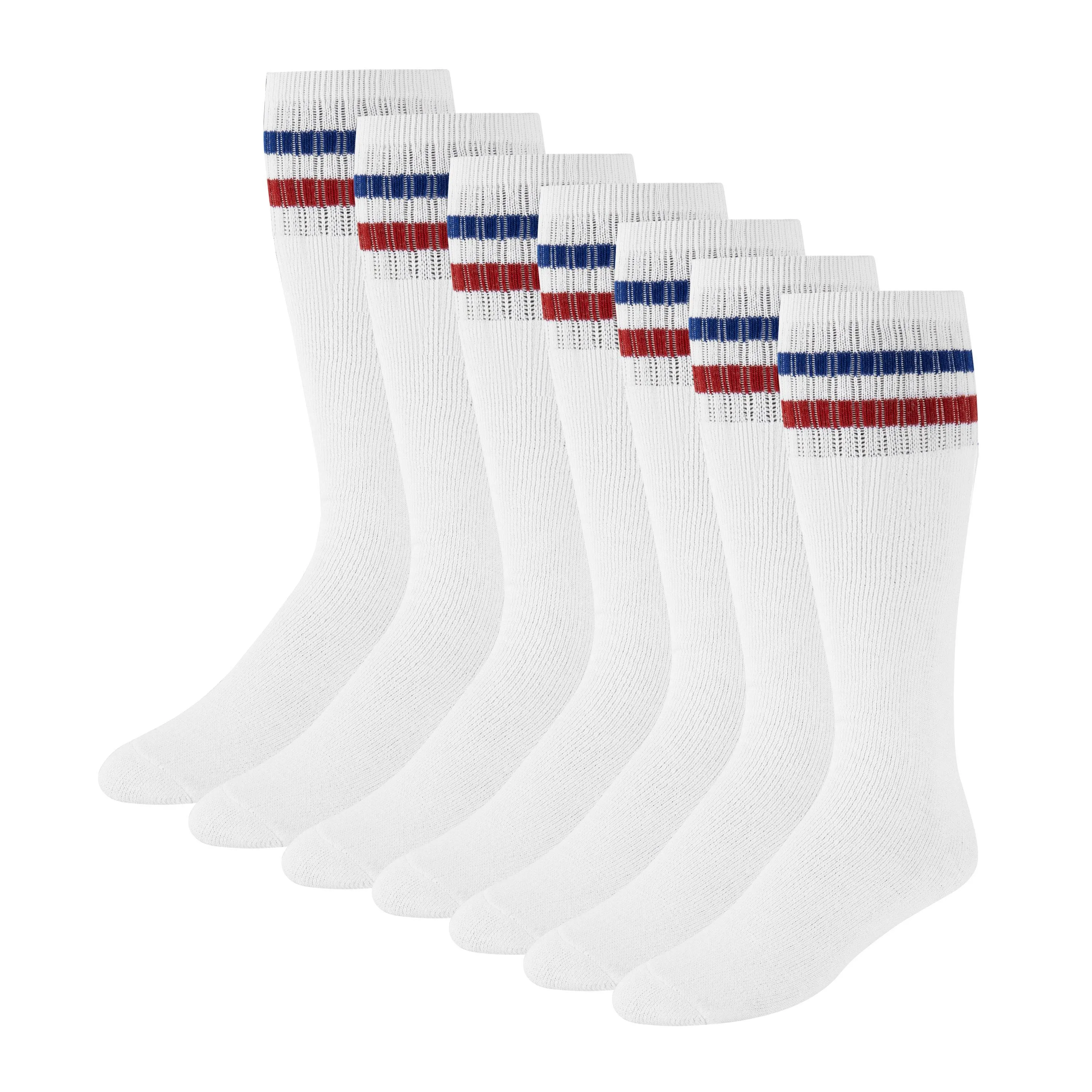 Men's 24" Striped Tube Socks (6-Pair)