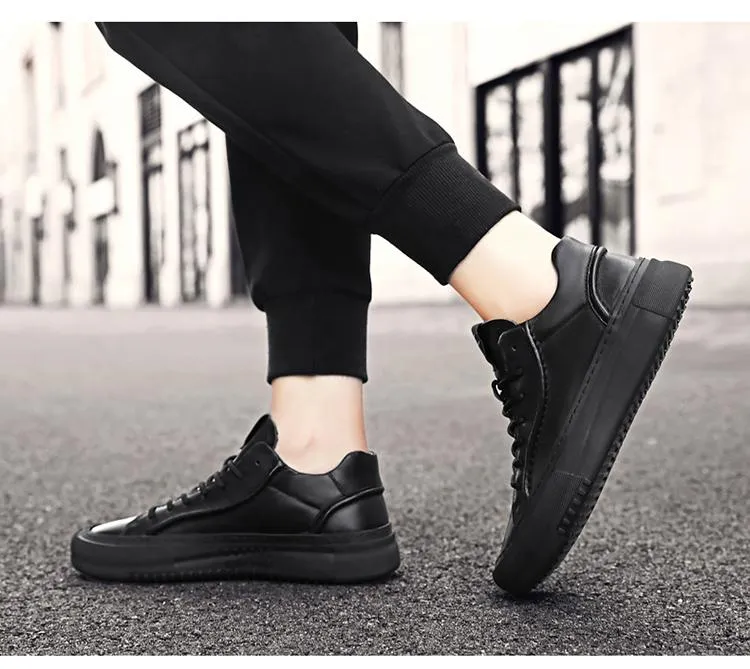 Men's Casual Sports Waterproof Work Leather Shoes