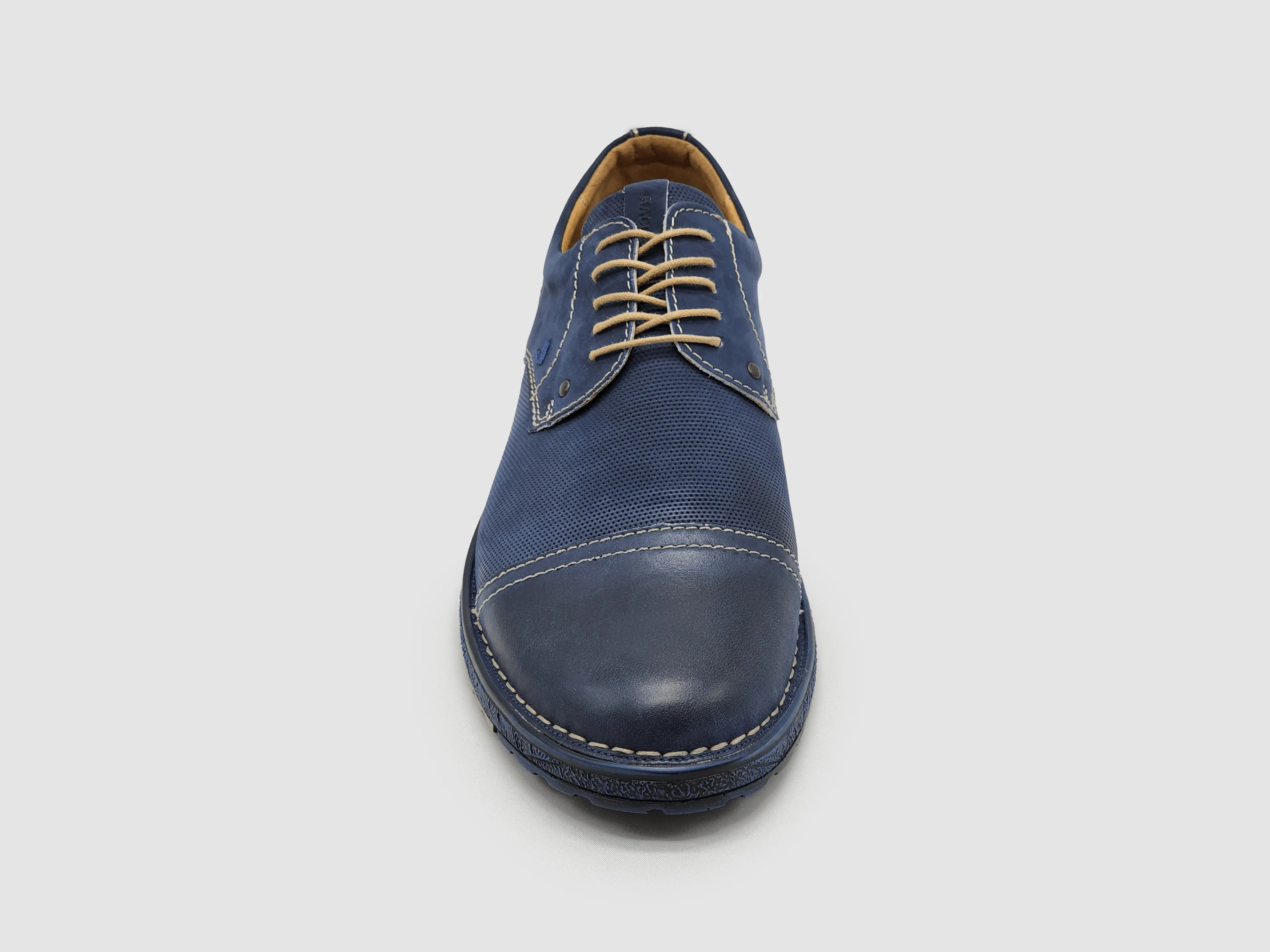 Men's Derby Toe-Cap Leather Dress Shoes - Blue