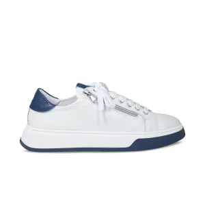 MEN'S Statement: White Leather & Navy