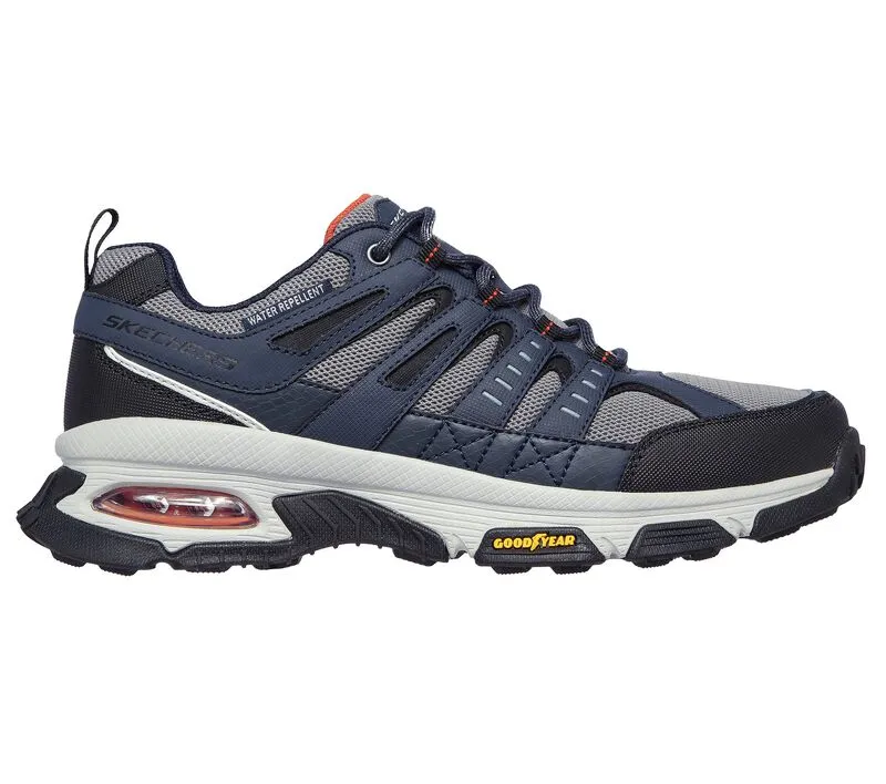 Men's Wide Fit Skechers 237214 Air Envoy Water Repellent outdoor Walking Trainers - Navy/Grey