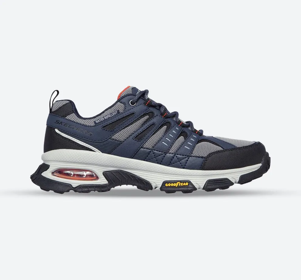 Men's Wide Fit Skechers 237214 Air Envoy Water Repellent outdoor Walking Trainers - Navy/Grey