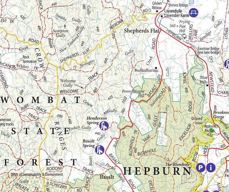 Meridian Wombat State Forest 4WD Map