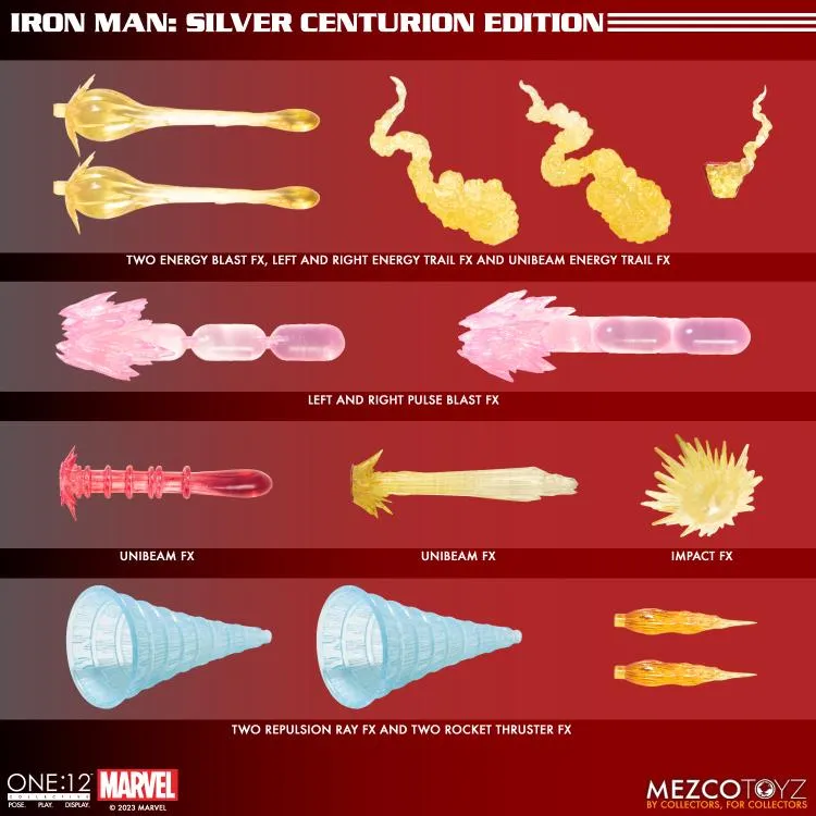 Mezco Toyz Marvel Comics Iron Man (Silver Centurion) One:12 Collective Action Figure Figure