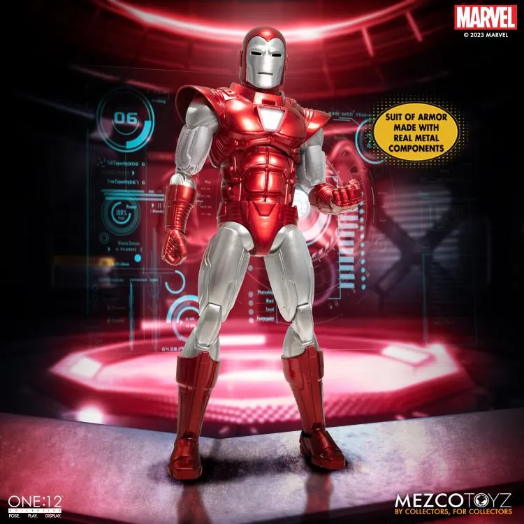 Mezco Toyz Marvel Comics Iron Man (Silver Centurion) One:12 Collective Action Figure Figure