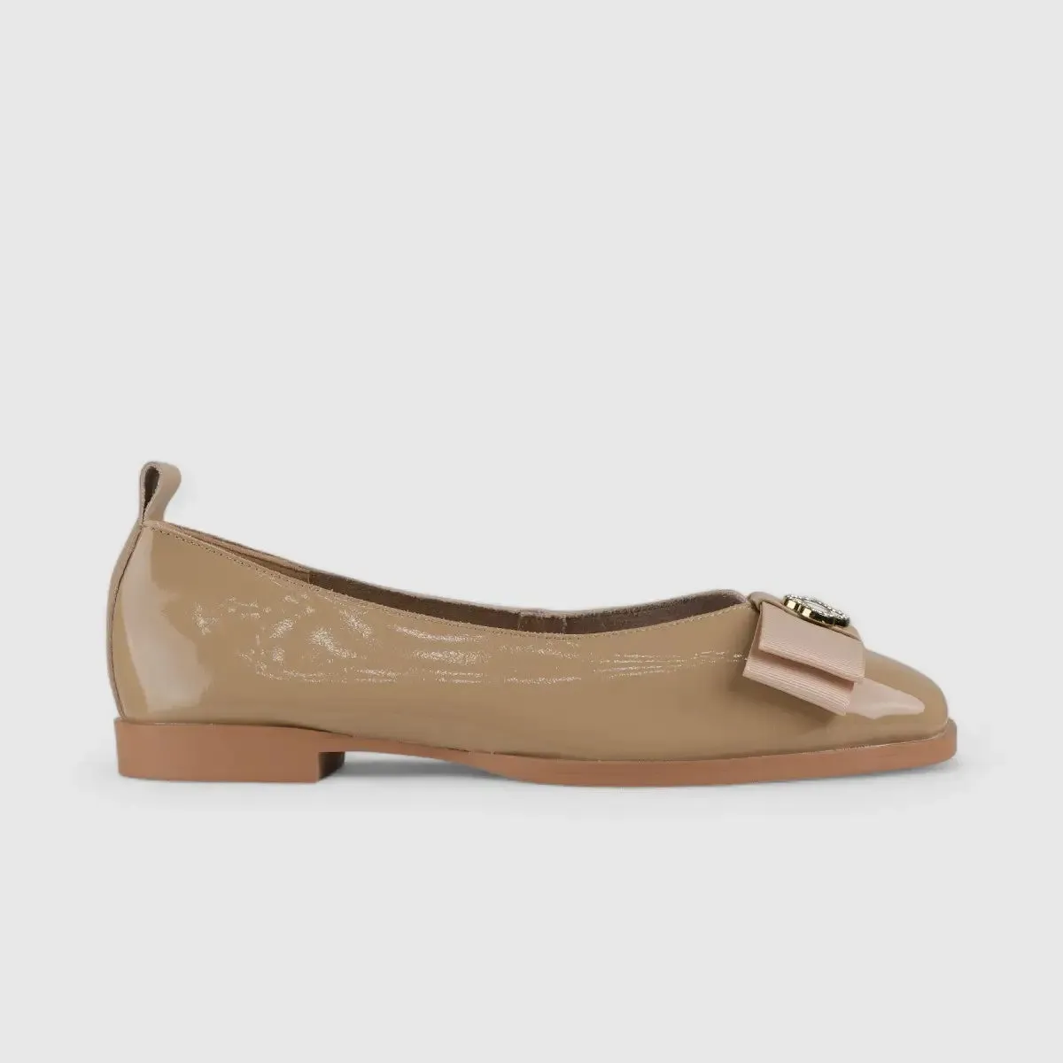 Morbido Ladies Leather Comfort Pump Beige BIL005