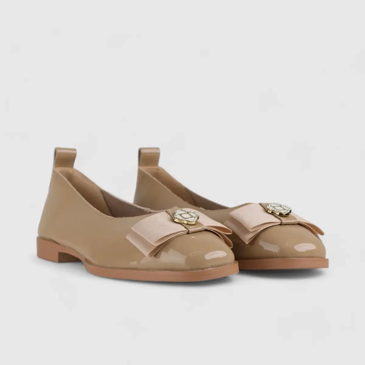 Morbido Ladies Leather Comfort Pump Beige BIL005