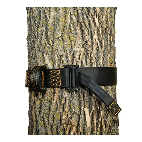 Muddy Outdoors Safety Harness Stitched Nylon Tree Strap with Steel Buckle for Tree Climbing & Hunting