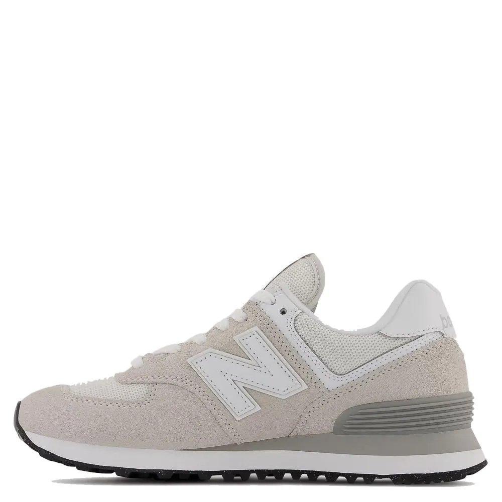 New Balance Women's Leather 574 in Cloud