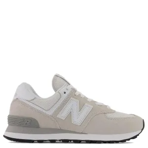 New Balance Women's Leather 574 in Cloud