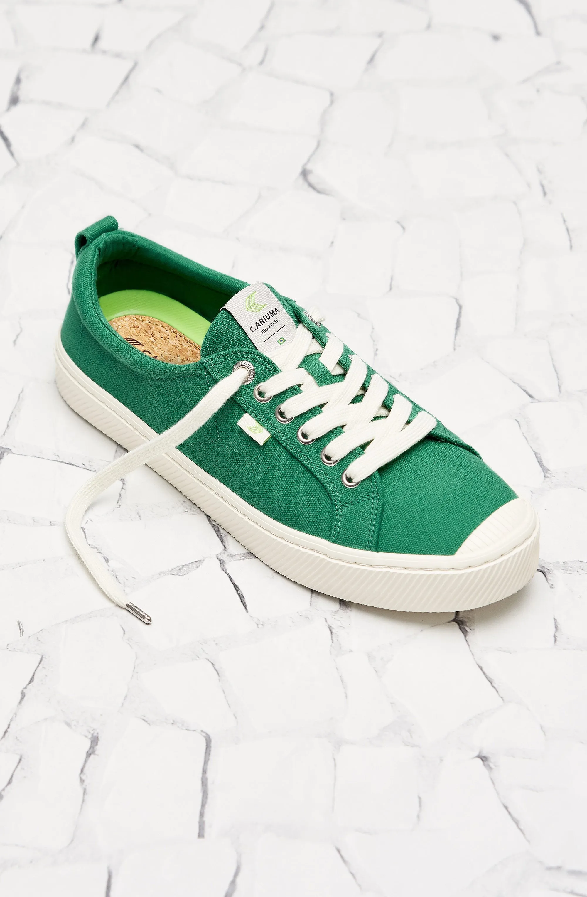 OCA Low Green Canvas Sneaker Women