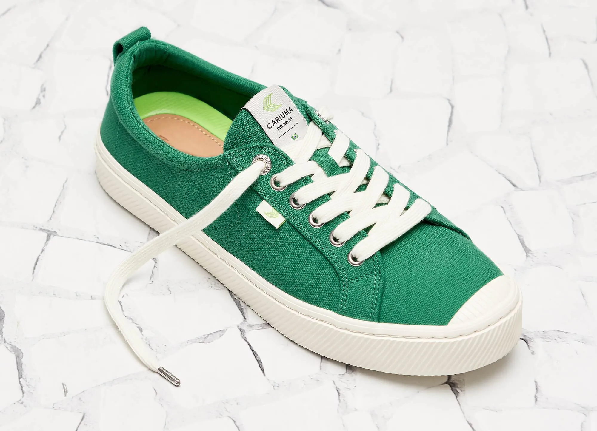 OCA Low Green Canvas Sneaker Women