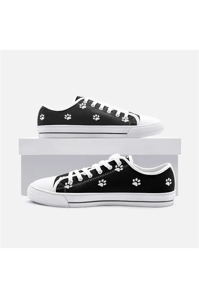 Paw Print Unisex Low Top Canvas Shoes