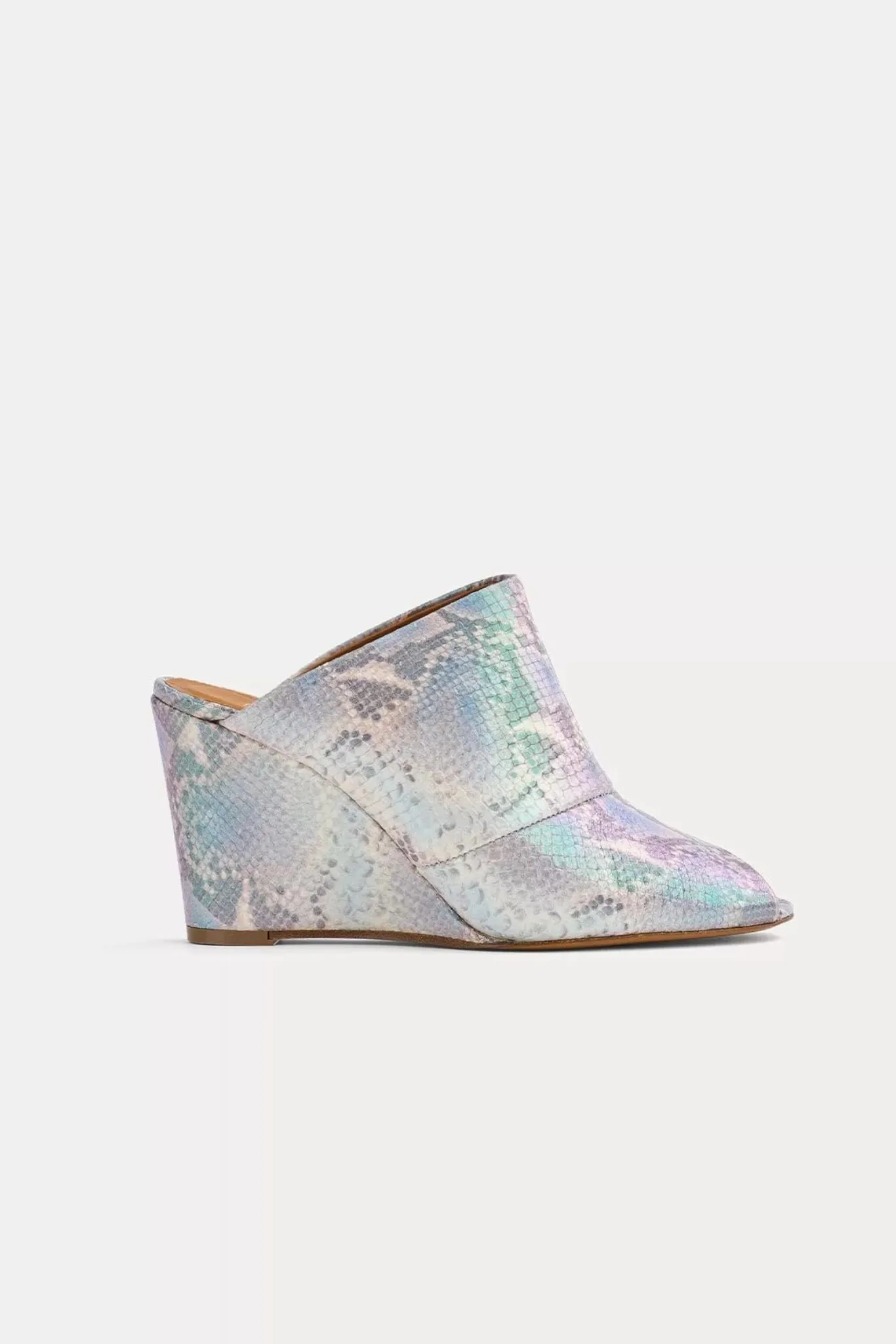 Printed Leather Wedge Sabot