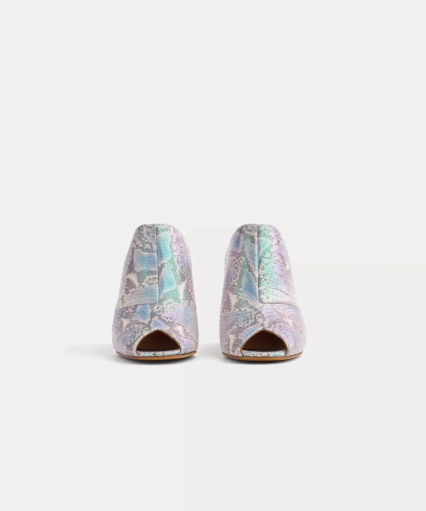 Printed Leather Wedge Sabot