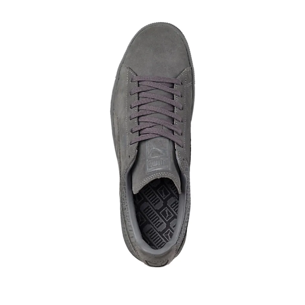 Puma Suede Classic Casual Emboss Sneaker in Steel Gray