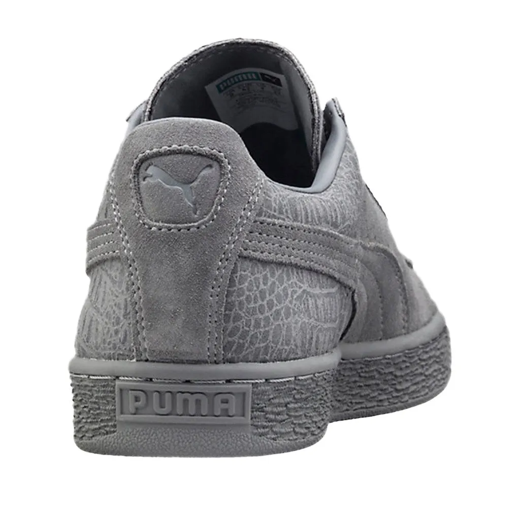 Puma Suede Classic Casual Emboss Sneaker in Steel Gray