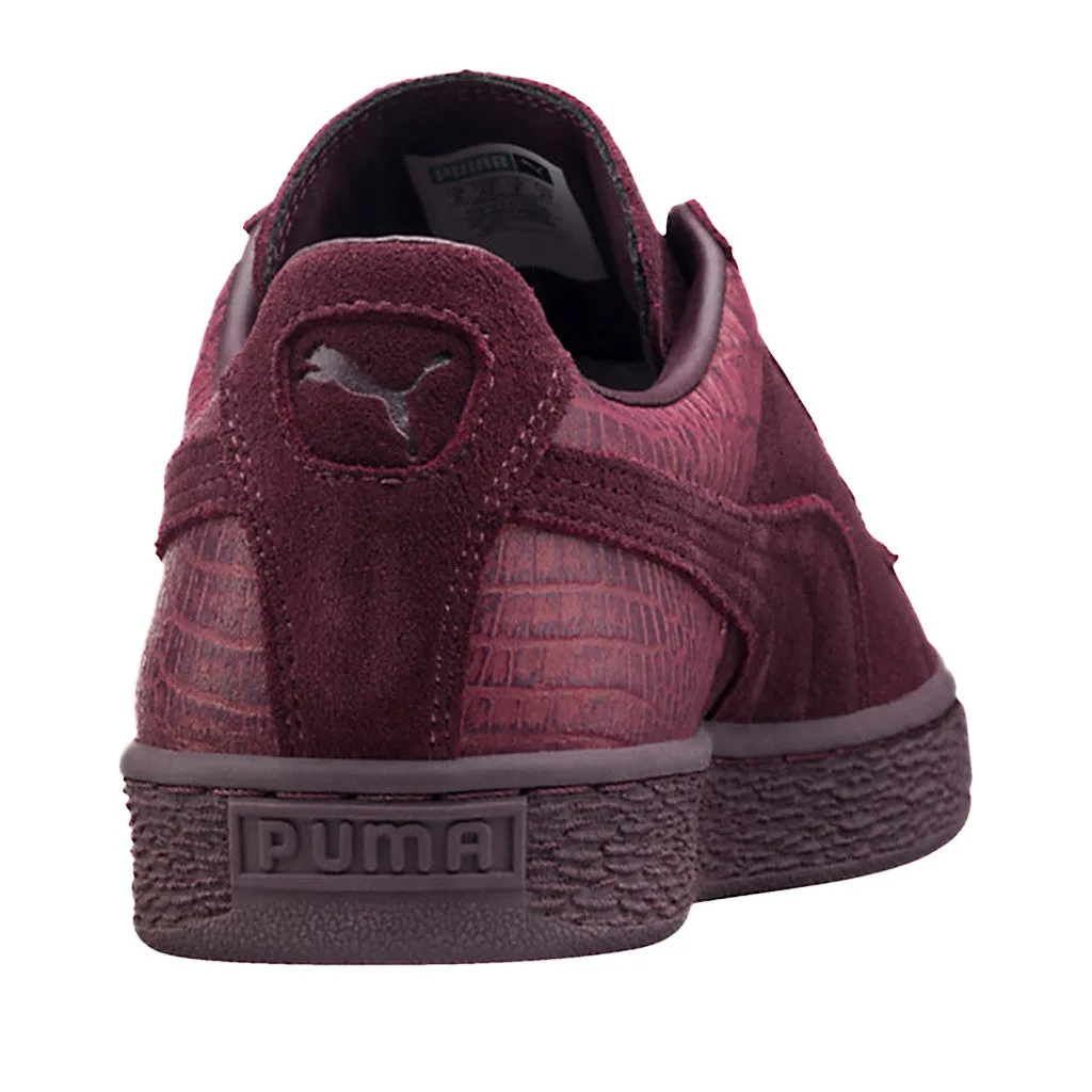 Puma Suede Classic Casual Emboss Sneaker in Winetasting