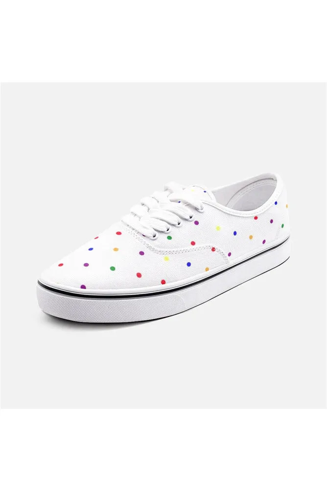 Rainbow Drops Unisex Canvas Sneakers