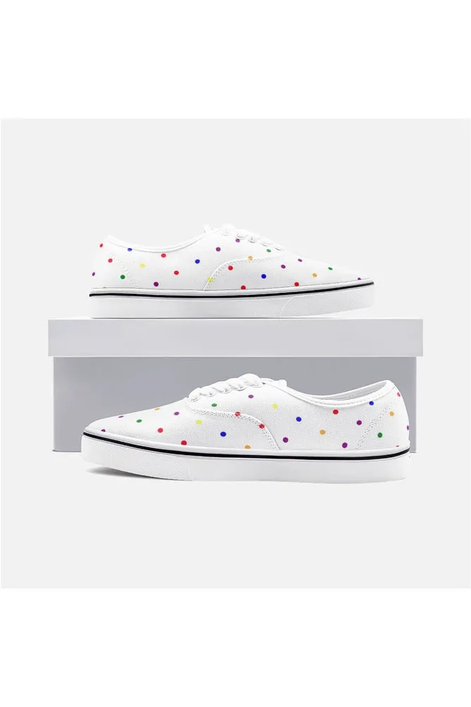 Rainbow Drops Unisex Canvas Sneakers