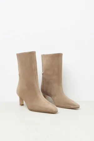 Real leather suede ankle boot