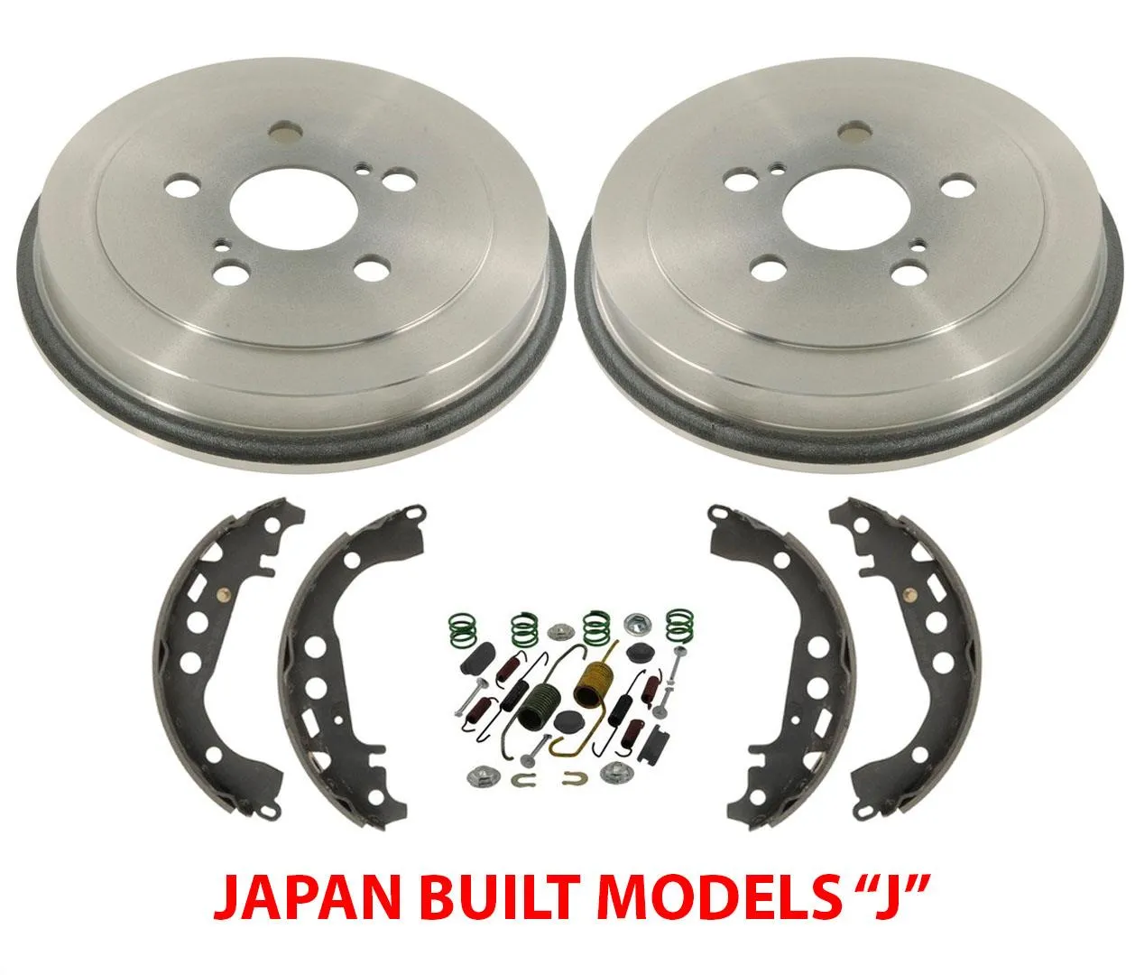 Rear Brake Drums Shoes Springs for Toyota Corolla Built In Japan Vin (J) 05-08