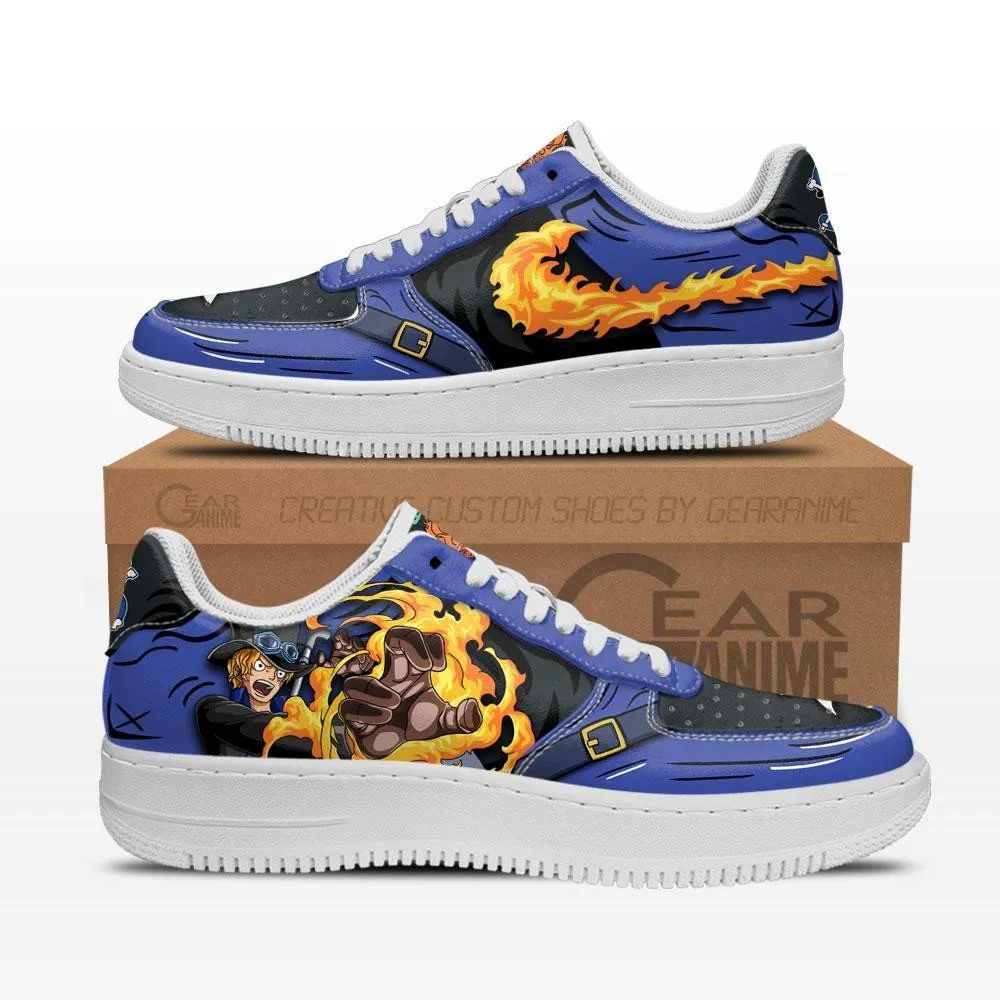 Sabo Air Sneakers Custom Mera Mera OP Anime Shoes